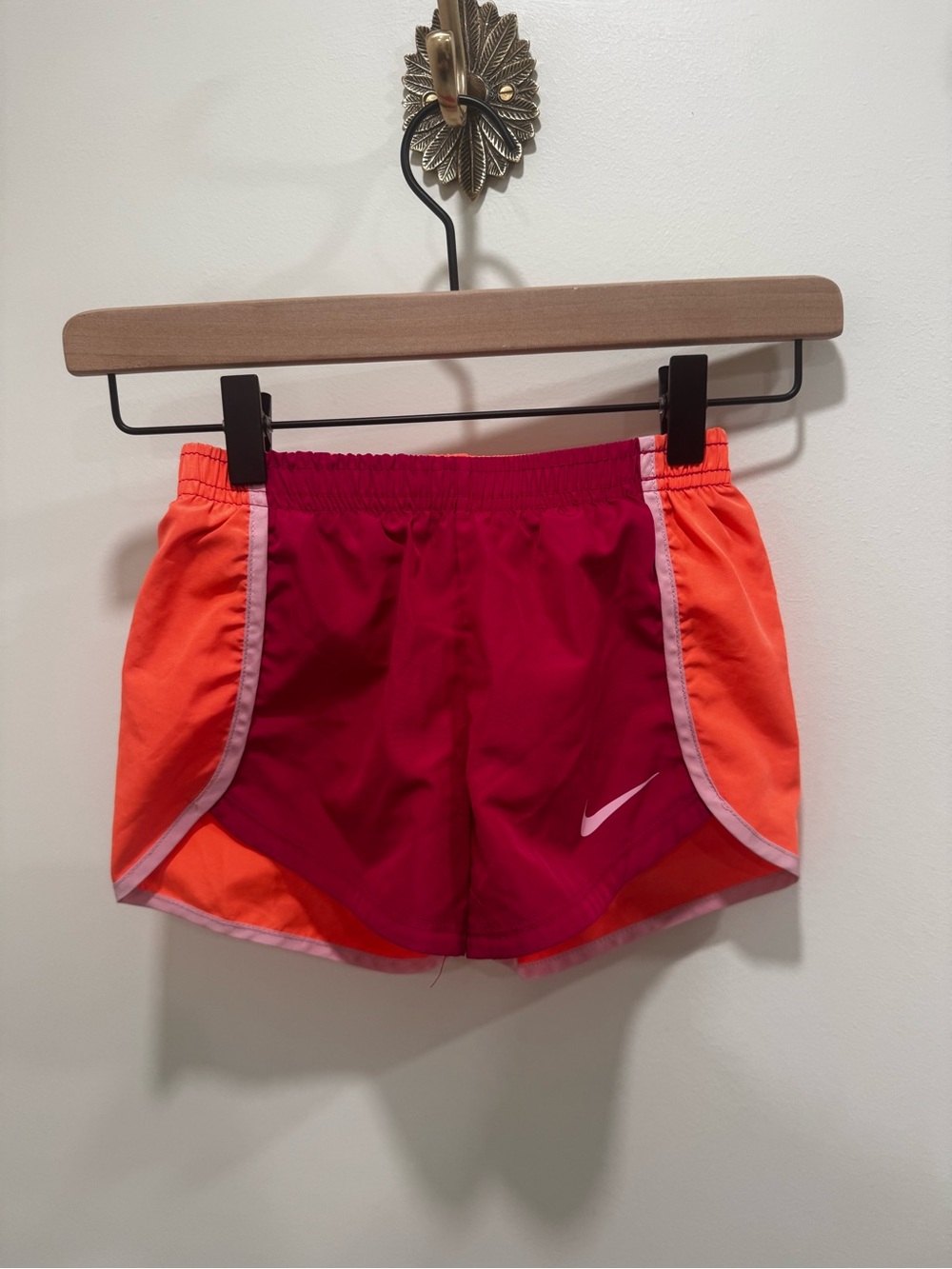Nike Girls Dri-FIT Pink & Orange Running Shorts